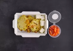 Картофельный решти с лососем слабосоленым