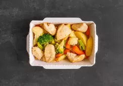 Индейка тушеная с овощами и картофелем