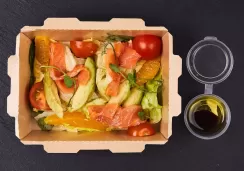Салат с семгой и апельсином