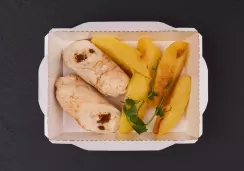 Курица по сицилийски с картофельными дольками