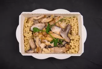 Птитим с курицей и грибами